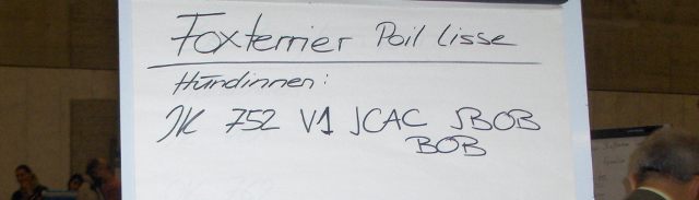 Results: Duchesse du Château de la Sarraz; Juge Mr. M.P. Machetanz (DE)