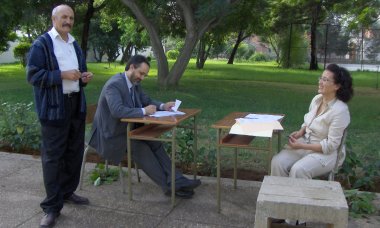 Le bureau du Congrès: Prof. M. Tahiri (au milieu)