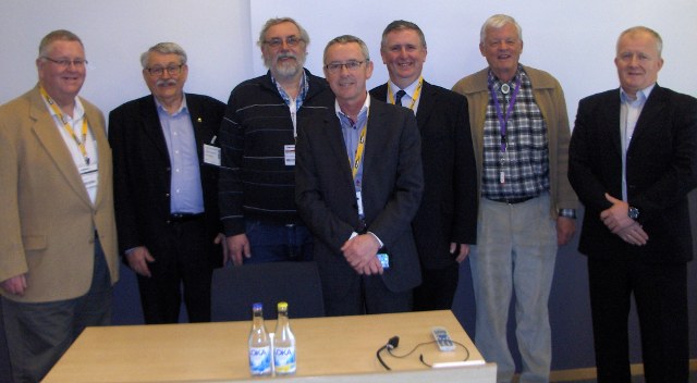 from left to right: 10:07 14.03.2014Tim Byrne (IE), Ingemar Andréason and Tomas Wallenberg (SE), Donal Nolan and Cathal O'Conaill (IE),<BR>
Guido Walt (CH) and Per Schjolberg (NO).