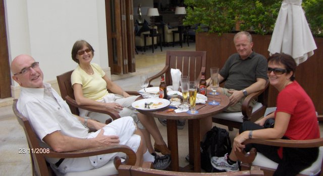 The Norwegian Delegation near the Swimming Pool.