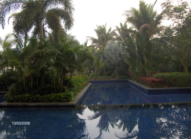 Swimming pool with warm springs, The Sheraton Hotel (Head quarter), Haikou, CN.