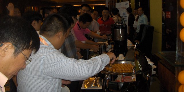 Catering during coffee breaks.